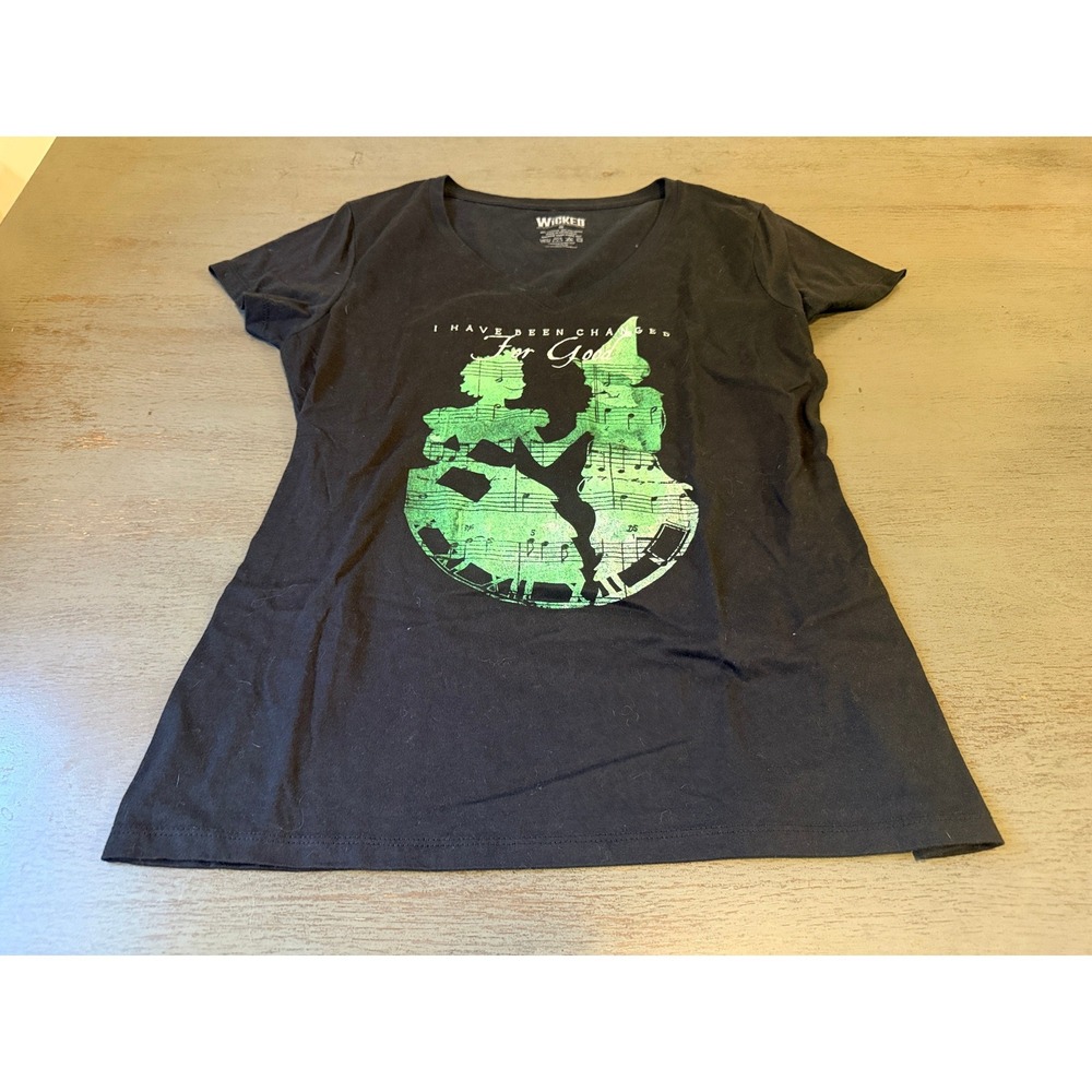 Wicked The Musical T Shirt  Have Been Changed For Good Black V-Neck XXL Broadway